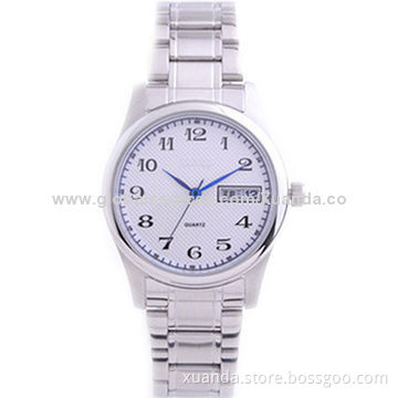 Stainless steel case watch, water resistant, calendar, stainless steel strap design for man styleNew